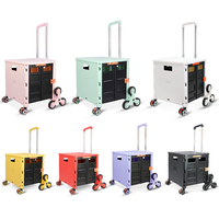 Chariot de courses pliable BAOYU grande capacité pour le linge et les courses, avec roues pivotantes pour monter les escaliers