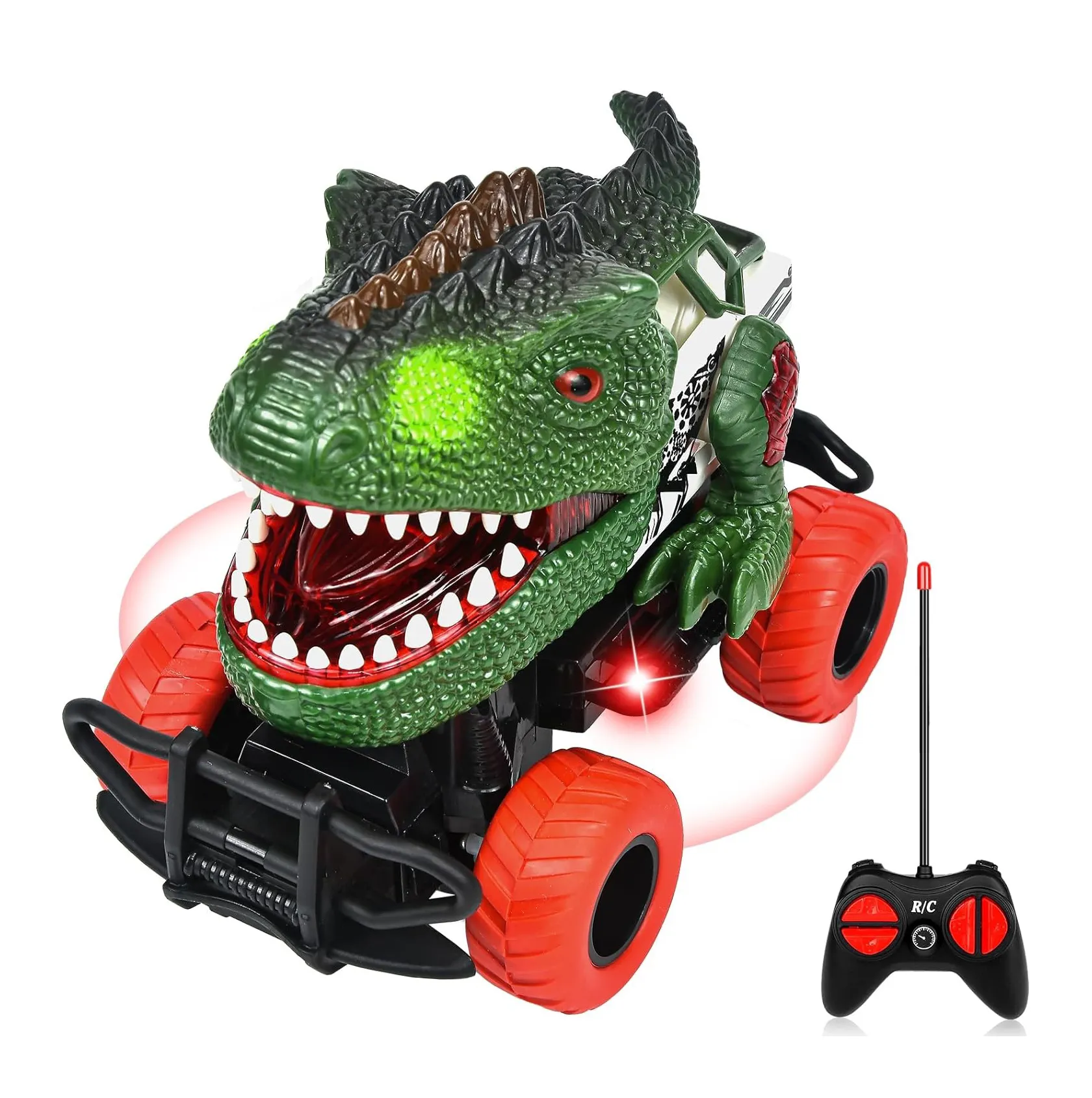 EPT Wholesale RC Car Toys 1:34 4 Channels Silding Speed Dinosaur Remote Control Toys Car for Toddlers