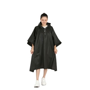 Ponchos de pluie réutilisables en EVA noir imperméable 160g, Regenponcho, Poncho de pluie imperméable - Product Image 3