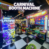 Jeu de lancer de balles aux couleurs fantaisie, équipement de stand commercial de kermesse et d'arcade, à monnayeur, avec distribution de tickets, pour centres commerciaux et parcs