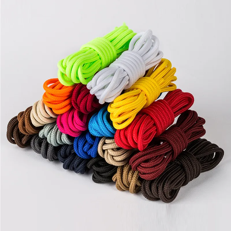Wholesale new hot Waxed Shoe Laces Round Thin Dress Shoe String Coloured Shoelaces 3mm Foot Rope