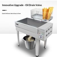 Friteuse Électrique Commerciale en Acier Inoxydable Ou Rui Te 6000W Grande Capacité Monocylindre Température Constante pour Brochettes Frites
