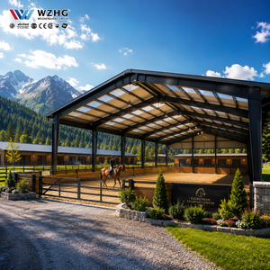 Manège intérieur sur mesure avec structure en acier préfabriquée à grande portée pour l'équitation professionnelle - Product Image 1