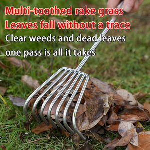 Râteau agricole en acier inoxydable à dents fines pour le désherbage et le travail du sol - Product Image 3