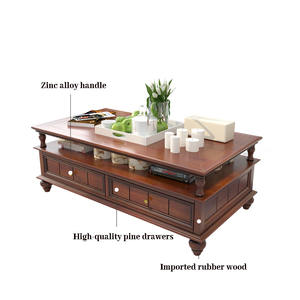 طاولة قهوة خشبية فاخرة على الطراز الأمريكي من روي فو شيانغ لغرفة المعيشة والمكتب المنزلي والفنادق P452 - Product Image 5