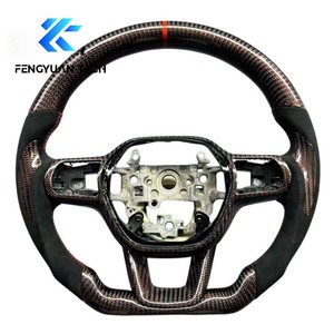 พวงมาลัยคาร์บอนไฟเบอร์ LED สำหรับฮอนด้า CRV HR-V <span class=keywords><strong>Civic</strong></span> R Fl5 Si Acura Integra 6th <span class=keywords><strong>2022</strong></span> 2023 2024 2025 2026 - Product Image 4