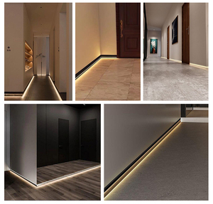 Đen trắng Ốp chân tường Hội Đồng Quản trị với <span class=keywords><strong>LED</strong></span> Nhôm hồ sơ ánh sáng <span class=keywords><strong>LED</strong></span> Ốp chân tường Hội Đồng Quản Trị - Product Image 6