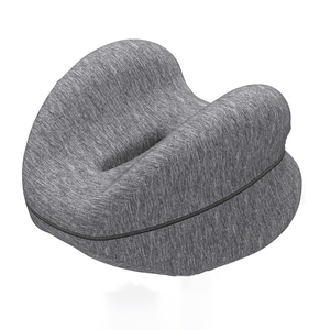 Almohada para rodillas para dormir de lado, <span class=keywords><strong>en</strong></span> forma de <span class=keywords><strong>U</strong></span>, de espuma viscoelástica de alta densidad, para alivio del dolor, con funda ajustable y extraíble, soporte para ciática y espalda, gris - Product Image 1