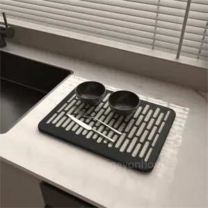 [Geyon] 环保厨房硅胶硅藻土石材餐具干燥垫厨房柜台
