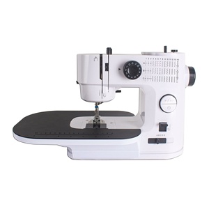 Machine à coudre surjeteuse domestique à double aiguille et double fil, 40 motifs de points, mini machine à coudre - Product Image 1
