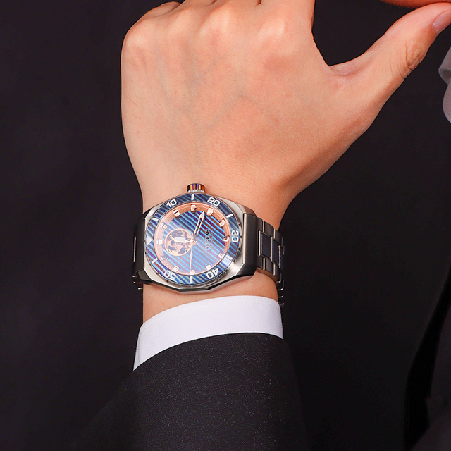Premium Band High Quality Men's Minimalist Design Automatic Damascus Titanium Man Watch
