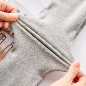 <span class=keywords><strong>Pantalon</strong></span> thermique à pieds une pièce pour femmes automne hiver vêtements d'extérieur en coton côtelé épais avec jambières à rayures verticales - Product Image 3