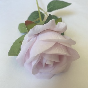 ดอกกุหลาบกำมะหยี่ดอกไม้ประดิษฐ์ดอกกุหลาบสัมผัสจริงตกแต่งงานแต่งงานดอกกุหลาบสีขาว - Product Image 6