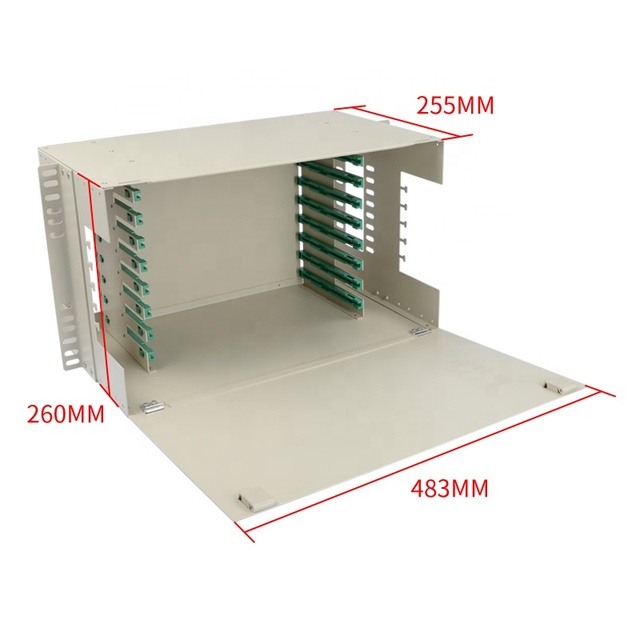 96 Core 19" Inch ODF Optical Fiber Distribution Frame 96 Simplex Port SC/FC/LC/ST Connectors TCP/IP Network FTTX Rack Mount