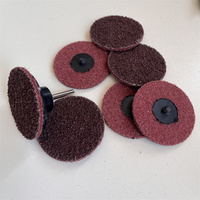 Disque à changement rapide en nylon rouge robuste de 3 po (7,6 cm), qualité moyenne pour le conditionnement et le lissage des surfaces