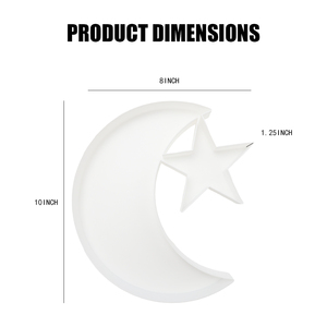 Plato de Comida Estilo Luna y Estrella, Doble Uso para Postres y Decoración de Fiestas - Product Image 2