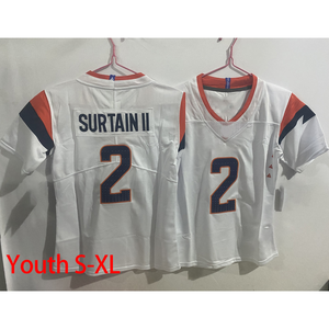 Großhandel Anpassbares Übergrößen Denver Football Trikot Jugend 10 Bo Nix Alternate Game Besticktes Design Kurzarm 100% - Product Image 4