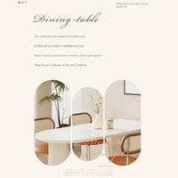 Table et chaises pliantes télescopiques en bambou modernes et simples, combinaison pour la maison, petit appartement, rectangulaire, crème