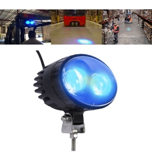 Lumière de sécurité à faisceau ponctuel rouge et bleu pour chariot élévateur, prévention des collisions piétons, IP68 étanche, pour entrepôt de fabrication - Product Image 1