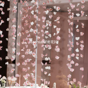 Guirlandes de pétales d'orchidées Phalaenopsis artificielles Secret Garden pour décoration de mariage, murs floraux DIY, vente en gros - Product Image 1