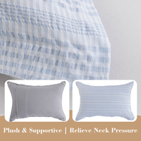 Parure de lit de luxe 4 pièces en polyester pour hôtel : Housse de couette, drap plat, taies d'oreiller – Doux, sans plis, pour lits King, Queen et Twin
