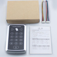 Lecteur de carte de contrôle d'accès RFID prise en charge 1000 utilisateurs standard lecteur de contrôle avec bouton de sonnette