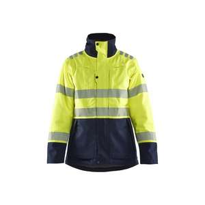 BLAKLADER - 491715343389L Women's multinorm winter <b>jacket</b> <b>Hi</b>-<b>vis</b> <b>Yellow</b>/Navy blue - EAN 7330509823491 FLAME RESISTANT WORKWEAR - Product Image 1
