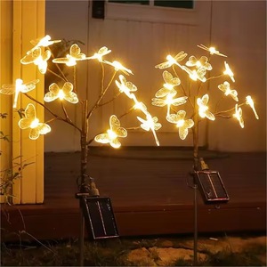 LED Butterfly <strong>Solar</strong> Patio <strong>Lights</strong> Warm White Bendable And Waterproof <strong>Garden</strong> Stake <strong>Light</strong> Landscape Application <strong>Solar</strong> Powered