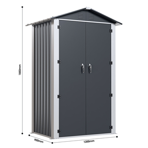 Capanno per Attrezzi <span class=keywords><strong>da</strong></span> <span class=keywords><strong>Esterno</strong></span> 4 X 3 Piedi in Metallo Facilmente Assemblabile Edificio per Deposito <span class=keywords><strong>da</strong></span> Giardino con Legno Trattato a Pressione Naturale - Product Image 3