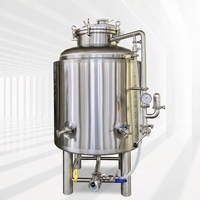Cuve de brassage personnalisable de 250 L en acier inoxydable à double enveloppe, à température contrôlée, avec réservoir sous pression pour brasserie artisanale