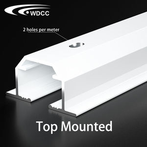 Système de rail de rideau WDCC, montage mural ou au plafond, tringle à rideau robuste, rail de plafond coulissant en aluminium, ensemble de rail de rideau en forme de S - Product Image 4