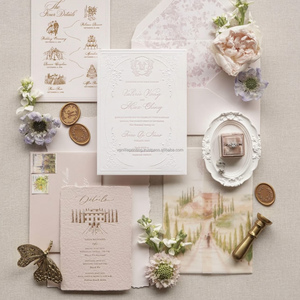 Juego de Tarjetas de Invitación de Lujo Personalizadas con Impresión en Relieve, Material de Papel para Eventos Especiales con Diseño en Relieve - Product Image 3