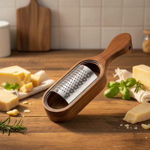 Rallador de Queso y Zester de Cítricos con Contenedor de Almacenamiento para Queso Parmesano Duro, Quesos Blandos, Jengibre, Verduras, Mantequilla, Chocolate - Product Image 1