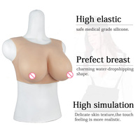 Seins artificiels en silicone réalistes pour femme, gros seins, bonnet C, pour transgenres, forme de poitrine sexy, travesti