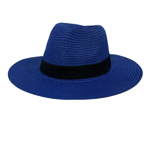 หมวกฟางโลโก้สำหรับผู้หญิงผู้ชายหมวกสไตล์คาวบอยเพ้นท์สีพื้นสำหรับเดินทางสไตล์ปานามาใหม่สำหรับฤดูร้อน2025 - Product Image 1