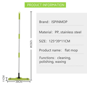 Mopa Plana OKKiHOME para Limpieza de Pisos con Mango Largo, Mopa Húmeda y Seca, Herramienta de Limpieza para Pisos de Madera, Azulejos, Laminado y Mármol - Product Image 6