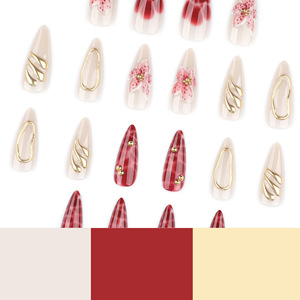 Support personnalisé pour vos propres designs et emballages – Nouveauté : Faux <span class=keywords><strong>ongles</strong></span> en amande à presser de haute qualité, art des <span class=keywords><strong>ongles</strong></span> 3D - Product Image 2