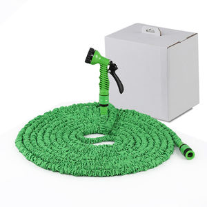 Beyaz kutu ambalaj 50FT genişletilebilir sihirli hortum 7 desen püskürtme memesi Polyester + TPE malzeme duvara monte bahçe - Product Image 1