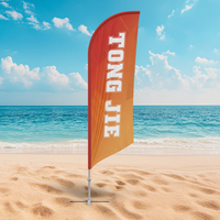 Logo personnalisé Oriflamme avec mât en fibre de verre Drapeau télescopique de haute qualité pour le site d'activités sportives en plein air