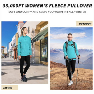 KALAIBEN <strong>Women's</strong> Long Sleeve Fleece <strong>Pullover</strong> Zipper <strong>Jackets</strong> with Pockets Winter Sport Sweatshirts for Autumn - Product Image 4