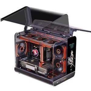 Gabinete de <span class=keywords><strong>PC</strong></span> LY, Mejores Ventas, Pantalla LCD, <span class=keywords><strong>Cristal</strong></span> Templado, Ventiladores Personalizados <span class=keywords><strong>con</strong></span> Arcoíris, Micro ATX, <span class=keywords><strong>Cristal</strong></span> Templado, SPCC, para Juegos - Product Image 2