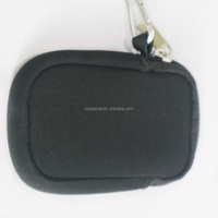 Petite pochette en néoprène avec logo personnalisé, petit porte-cartes avec mousqueton