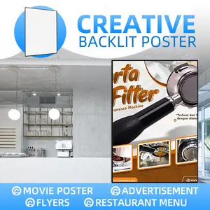 Alüminyum aydınlık açık restoran A1/A2/A3/A4 boyutu Led lambalı Poster çerçeve Led lambalı Poster işareti Ultra ince ışık kutusu