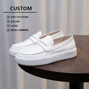 Mocassini retrò con suola spessa <span class=keywords><strong>da</strong></span> <span class=keywords><strong>uomo</strong></span>, <span class=keywords><strong>scarpe</strong></span> <span class=keywords><strong>da</strong></span> passeggio alla moda, in vera pelle morbida, antiscivolo - Product Image 1