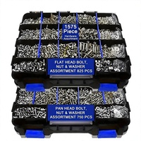 Kit de vis et écrous en acier inoxydable 304 de qualité A2-70, 1 575 pièces, comprenant des vis à tête cylindrique Phillips et des vis à tête fraisée, pour l'exportation