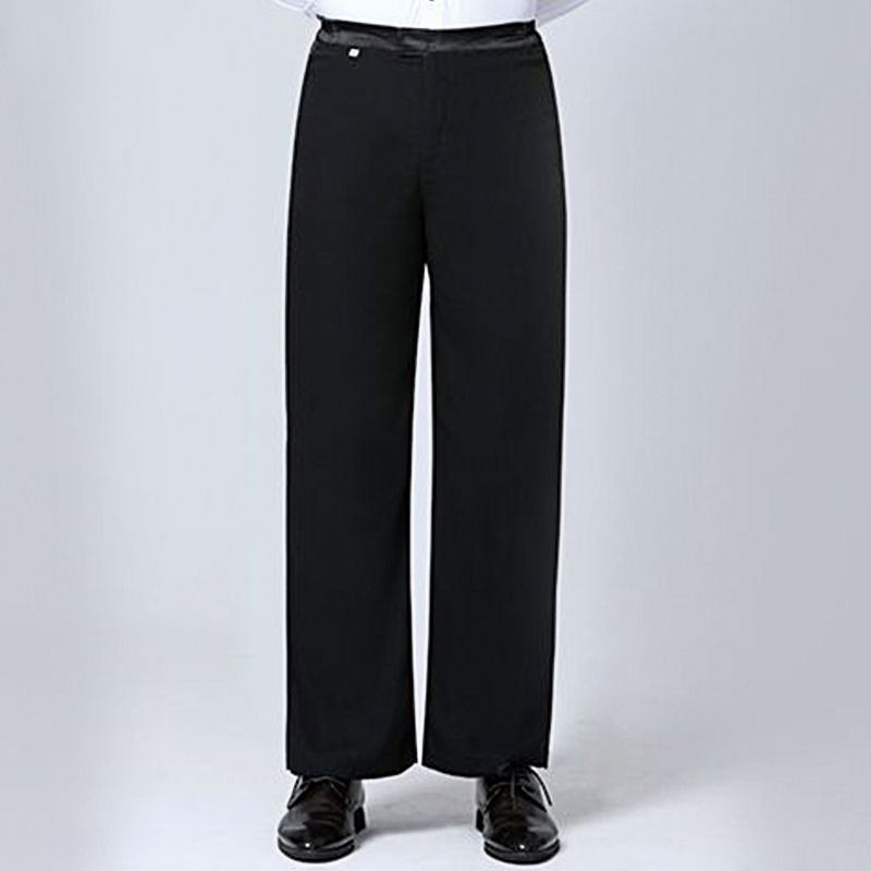 กางเกงเต้นรำบอลรูมละตินผู้ชายสีดำ