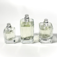 Vente en gros de flacons vaporisateurs de parfum uniques en forme de rectangle, boîte cosmétique, flacon de parfum de luxe, 30 ml, 50 ml, 100 ml