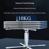 Support de refroidissement ergonomique en alliage d'aluminium réglable à 360 degrés pour ordinateur portable Support pliable pour ordinateur de bureau et coussinets de refroidissement pour ordinateur portable