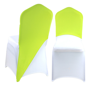 Wedding <strong>Chair</strong> <strong>Cover</strong> Cap Lime Green Stretch <strong>Chair</strong> Band for Party Events - Product Image 1