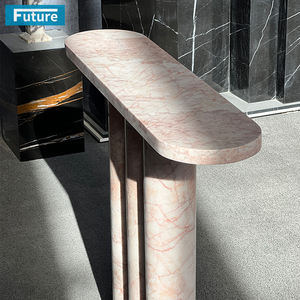 Đánh bóng sang trọng phong cách màu hồng Kem Hoa Hồng đá cẩm thạch Bảng điều khiển lối vào bảng cho phòng khách biệt thự trang trí khách sạn - Product Image 4